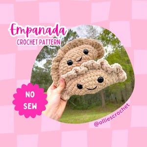 Empanada Crochet Pattern, Crochet Pattern, Easy Amigurumi Instructions, Easy Crochet Pattern, Cute Birthday Gift, Valentine’s Day Gift Idea
