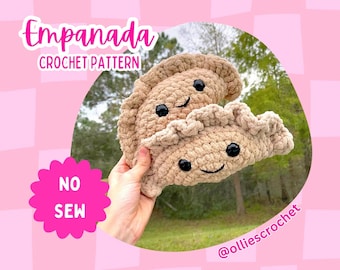 Empanada-virkmönster, virkmönster, enkla amigurumi-instruktioner, enkelt virkmönster, söt födelsedagspresent, presentidé till alla hjärtans dag