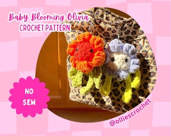 Baby Blooming Olivia, haakpatroon bloem, gehaakte sleutelhanger, verjaardagscadeau, niet naaien, gehaakte ideeën, eenvoudig haken, Valentijnsdagcadeau