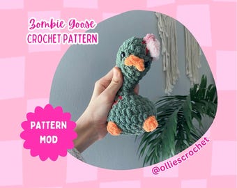 Zombie Gans Muster Abwandlung, Silly Birds Mod, Halloween, Halloween häkeln, Amigurumi, süsses Geburtstagsgeschenk, Häkelmuster, DIY-Ideen