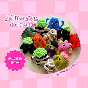 Lil monsters crochet pattern - Halloween Edition, easy amigurumi instructions, crochet ideas, crochet plushie instructions, quick crochet