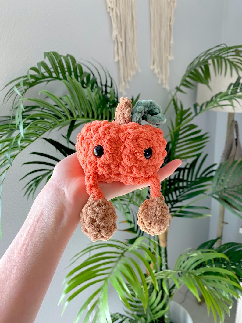 Pumpavirkmönster, Virkmönster, Enkla Amigurumi-instruktioner, Enkelt Virkmönster, Halloweenvirkmönster, Söt Födelsedagspresent bild 4