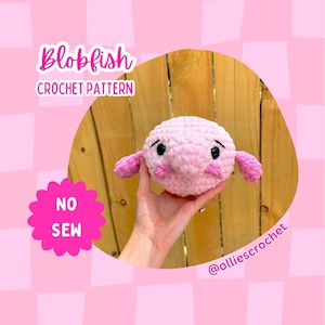 No Sew Blobfish-haakpatroon, cadeau-idee Valentijnsdag, leuk verjaardagscadeau, gehaakte marktvoorbereiding, gehaakte ideeën
