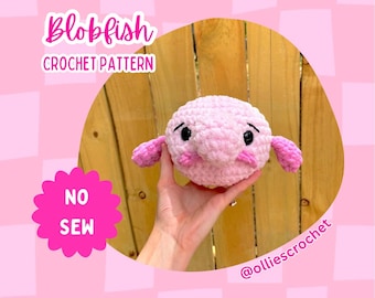 No Sew Blobfish-haakpatroon, cadeau-idee Valentijnsdag, leuk verjaardagscadeau, gehaakte marktvoorbereiding, gehaakte ideeën