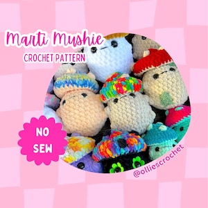Marti Mushie Crochet Pattern, Mushroom, Mushroom Crochet, Beginner Friendly Amigurumi Instructions, Crochet Ideas, Valentine’s Day Gifts
