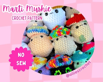 Marti Mushie-haakpatroon, paddenstoel, paddenstoel, amigurumi-instructies voor beginners, amigurumi-instructies voor beginners, haakideeën, Valentijnsdagcadeaus