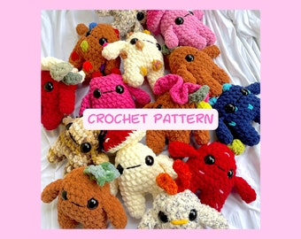 Lil monsters crochet pattern, easy amigurumi instructions, cute birthday gift, crochet ideas, crochet plushie instructions, quick crochet
