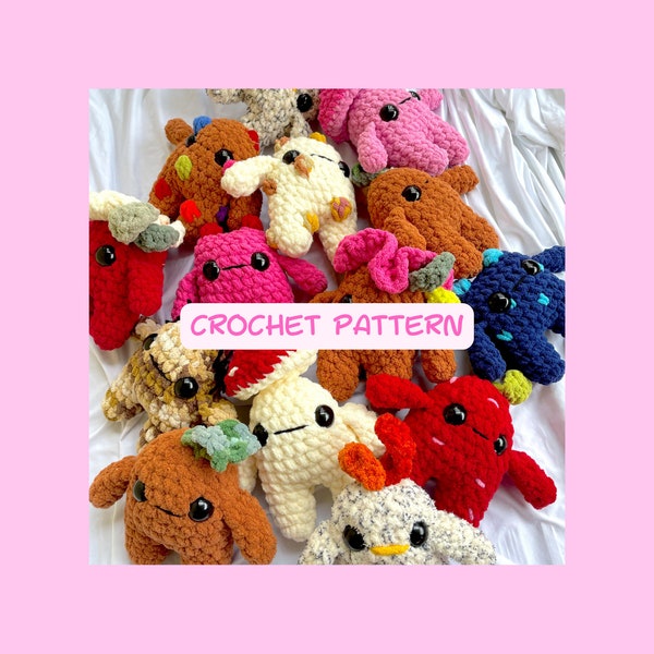 Lil monsters crochet pattern, easy amigurumi instructions, cute birthday gift, crochet ideas, crochet plushie instructions, quick crochet