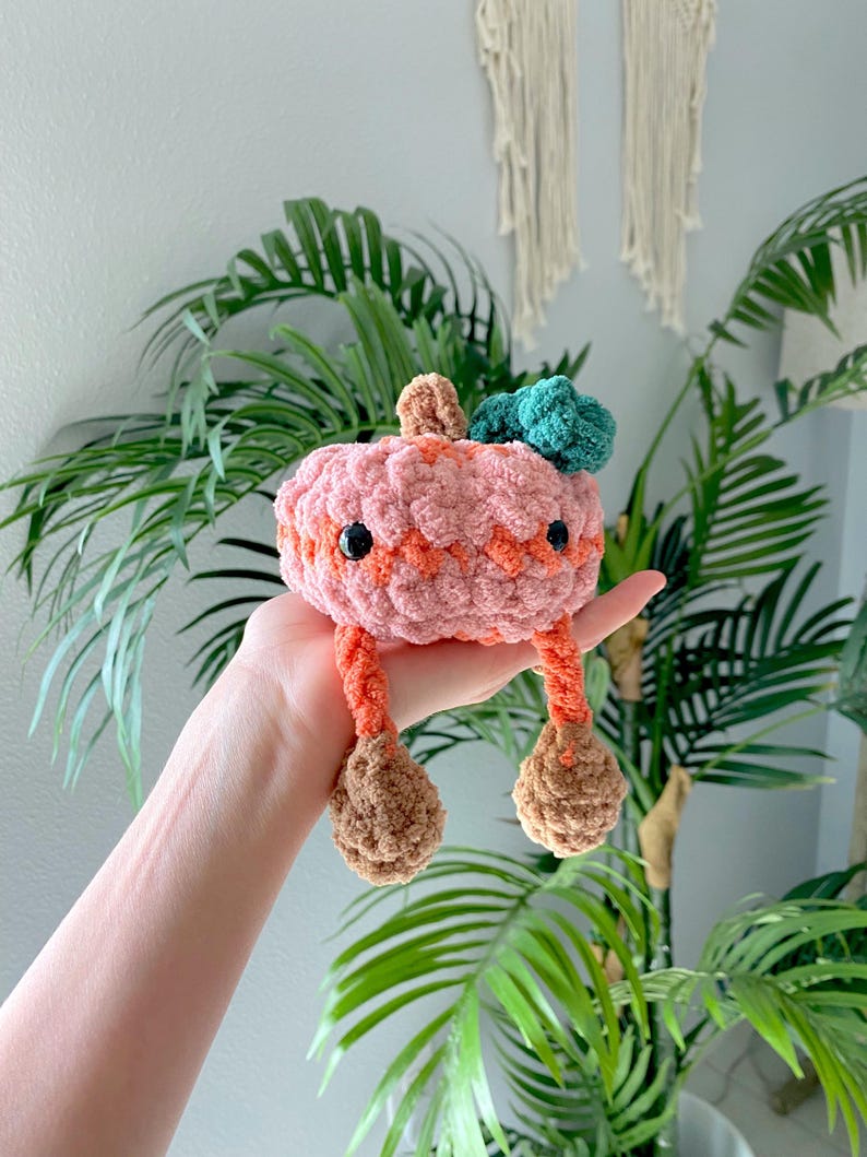 Pumpavirkmönster, Virkmönster, Enkla Amigurumi-instruktioner, Enkelt Virkmönster, Halloweenvirkmönster, Söt Födelsedagspresent bild 3