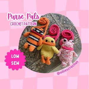 Purse Pals Crochet Pattern, Amigurumi Instructions, Easy Crochet Patterns, Easter Gift Ideas, Cute Birthday Gift, Maximalist Fashion, DIY
