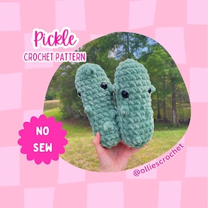 Pickle Crochet Pattern, Cute Crochet Pattern, Beginner Friendly, Market Prep, Crochet Ideas, Cute Birthday Gift, Valentine&#39;s Day Gift Idea