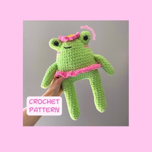 Lyla the Spring Froggy Crochet Pattern, Crochet Pattern, Cute Birthday Gift, Crochet Ideas, Gift Ideas