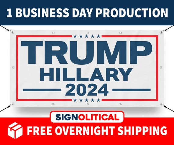 Trump 2024 Vinyl Banner Sign Free Overnight Shipping 