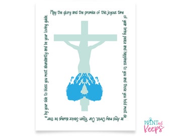 Easter Hand Print Craft / Praying Hands Printable Craft for Kids / Easter Poem Printable Sunday school Activity Craft / Christian Easter