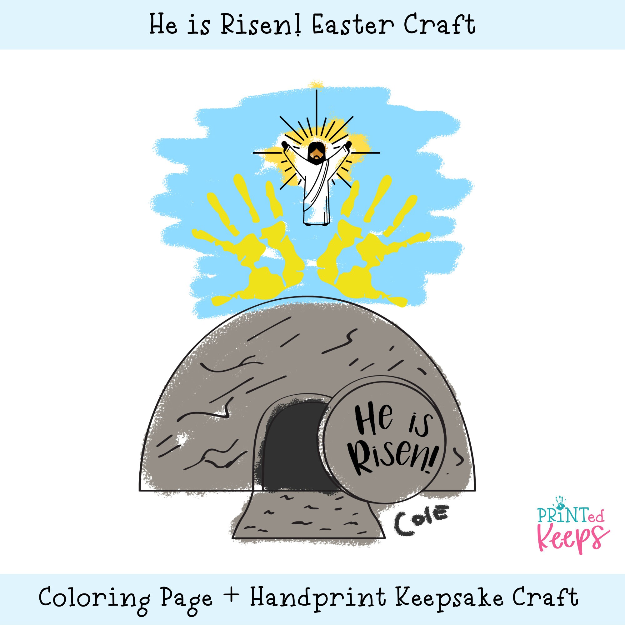 He is Risen Easter Craft / Easter Handprint Craft / Christian Easter ...