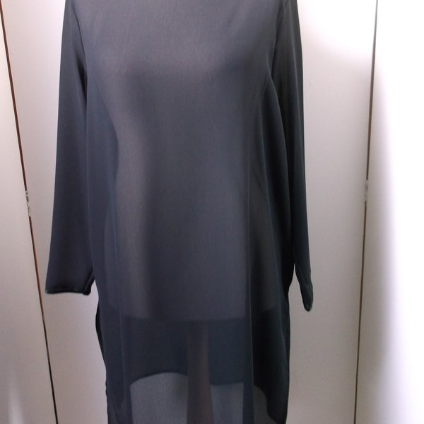 Uinkat Tunika, Kleid schwarz & Transparent, Gr. 46 / 48 Party