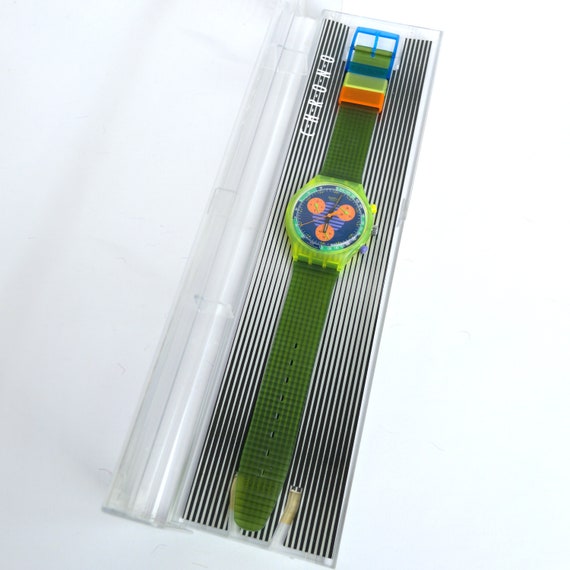 NEO WAVE. scj100 chrono new & unworn swatch watch - image 1