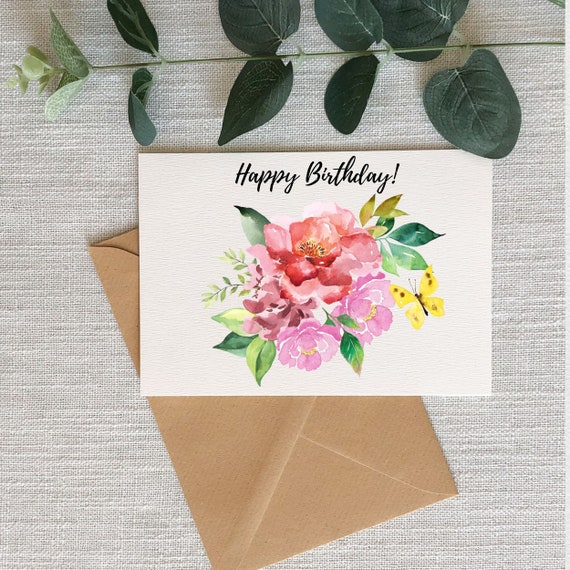 Printable Birthday Card Happy Birthday Card Digital Birthday | Etsy