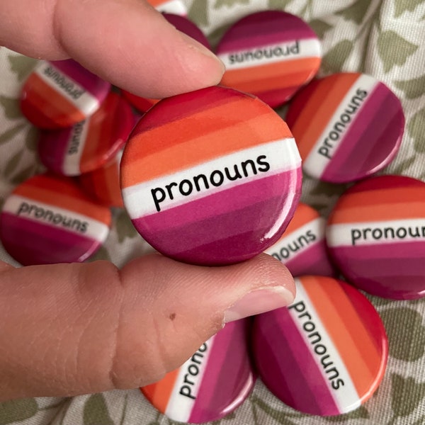 Lesbian Pronoun Pins