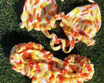 Ruffled Brazilian Bikini Set