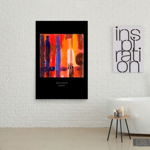 Blick aus einem Londoner Zug (rot). Hochwertiges Fotopapier Poster, verschiedene Formen und Größen. Moderne, zeitgenössische Kunst für Zuhause oder im Büro.