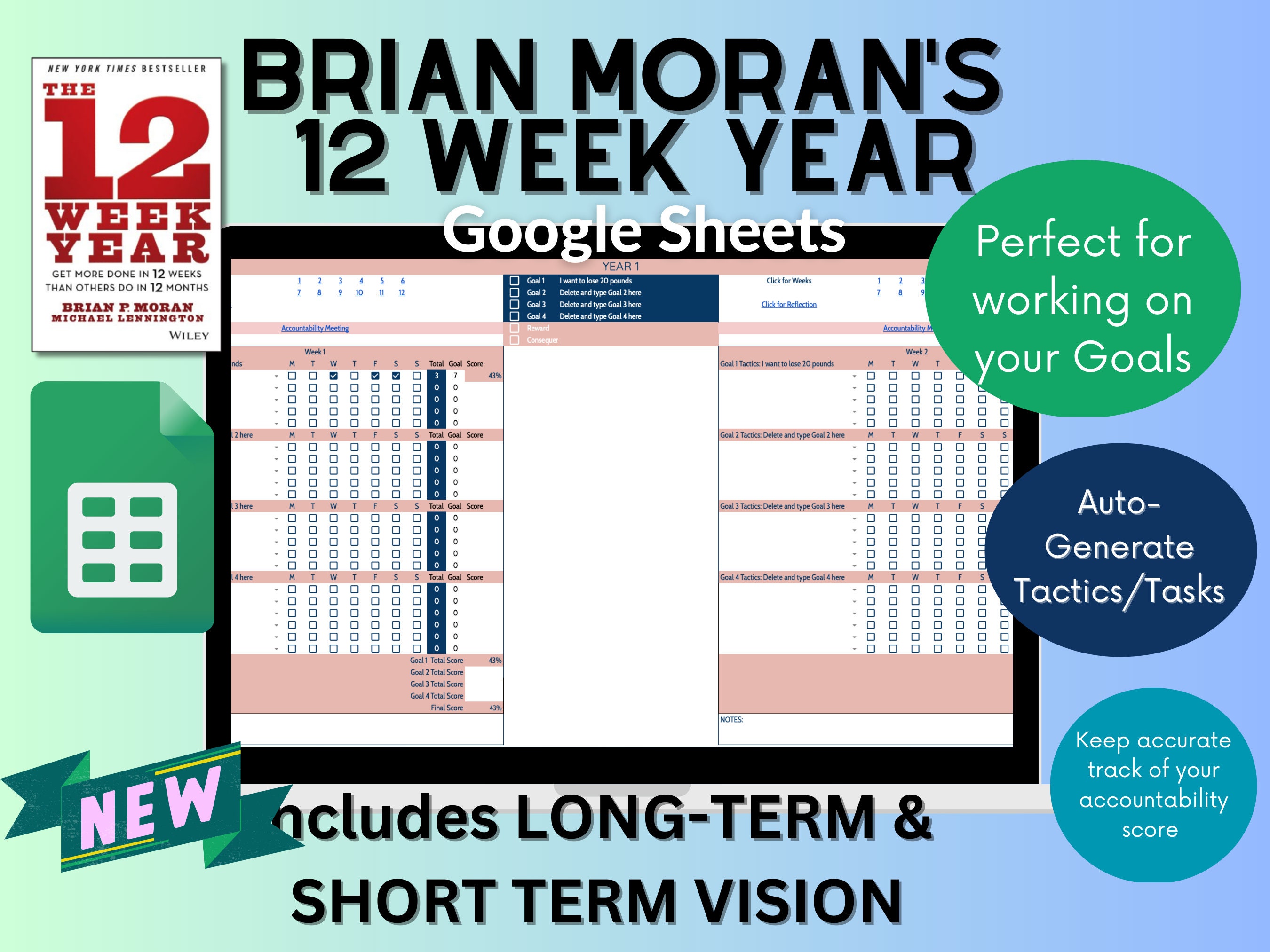 Brian Moran 12 Week Year Planner