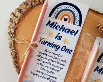 Boho Design Plantable Pencil Favors for Birthday Party Guests | Customizable Birthday Party Gifts for Him |  Personalized Birthday Gifts