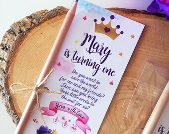 Custom Birthday Gift for Daughter | Gift For Girls Plantable Pencil Set | Personalized Birthday Party Favors for Her