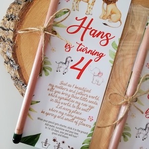 Lembrancinhas de festa de aniversário personalizadas para eventos especiais | Lembrancinha de lápis plantável personalizada com design de animais | Presente de festa de aniversário exclusivo