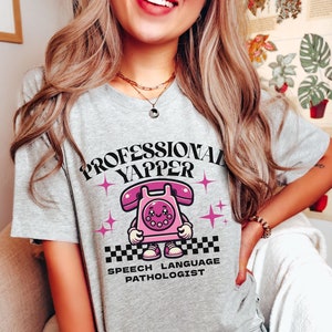 Speech Therapy Shirt, Professional Yapper Shirt, Funny SLP Shirt, Retro Speech Therapist TShirt, SLP Shirt Speech Language Pathologist Shirt