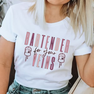 IV Therapy Nurse Shirt, Infusion Clinic Shirt, Bartender for Your Veins Shirt, Intravenous Infusion Nurse Shirt Injectable Drip Lounge Shirt