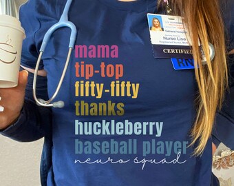 Neuro Squad Shirt, Colorful Shirt For Stroke Unit Crew, Neuro ICU, Neurologist Shirt, Colorful Rainbow Neurology Crew Tee, Gift For Neuro RN