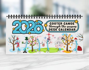 2026 Calendar Funny Nurse Gift, Cooter Canoe Standing Desk Calendar, Gag Gift for Healthcare Worker, CNA Christmas Gift New Year Gift RN LPN