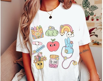 Cute School Nurse Shirt, Nurse Things Shirt Back To School Shirt for School Nurse, Ice Pack School Nurse RN Shirt, Stethoscope Shirt