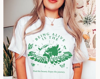 Retro Mental Health Shirt, Being Alive Is The Special Occasion Shirt, Y2K Shirt, Choose Happy Shirt, You Matter Shirt, Retro Self Care Shirt