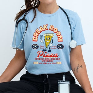 Funny Nurse Shirt, Retro Vintage Healthcare Worker Tee, Break Room Pizza Shirt, Registered Nurse PCT CNA Unisex Shirt, Funny Nurse Gift