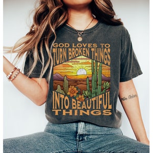 Desert Sunset Religious Shirt, Western Christian Merch, Cute Christian Clothes, Faith Based Shirt, Pray Shirt, Jesus Clothes, Hope Shirt