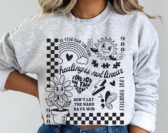 Mental Health Sweatshirt, Self Care Sweatshirt, 988 Sweatshirt, You Matter Sweatshirt, Choose Kindness Sweatshirt, Positivity Crewneck