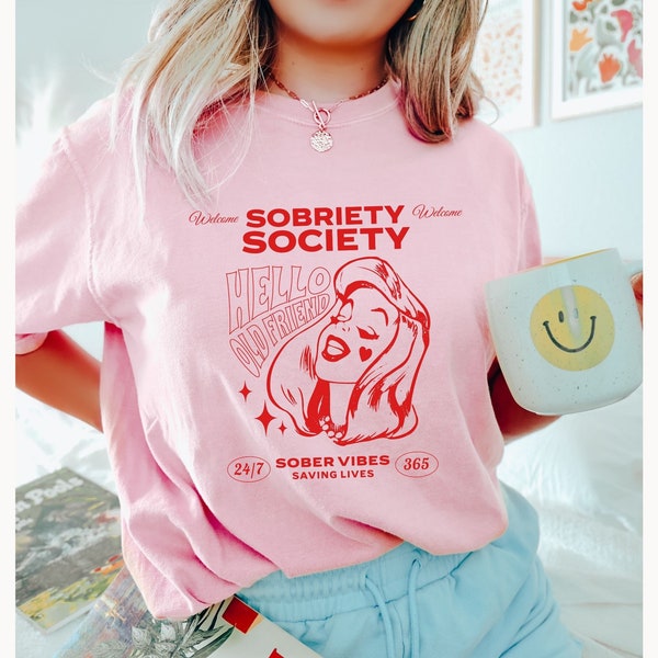 Sobriety Society Shirt, Retro Stay Sober Shirt, Sober Vibes Saving Lives Shirt, Addiction Recovery Shirt, Overdose Awareness Comfort Colors®