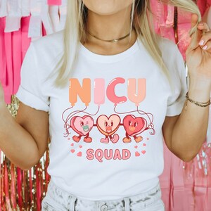 NICU Valentines Day Shirt, Valentines Day Nurse Shirt Neonatal ICU Nurse Valentine Shirt Neonatal Intensive Care Unit Shirt NICU Squad Shirt