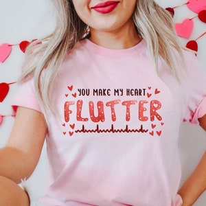 Valentine Nurse Shirt, Cardiac Nurse Shirt, Heart Flutter Valentine Shirt, CVICU Nurse Shirt, Cardiac Crew Shirt, Cardiovascular Valentine