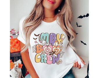 Camiseta de Halloween de la unidad de madres y bebés Boo Crew, camiseta de Halloween de enfermera de MBU, camiseta de Halloween de enfermera posparto Boo Boo Crew, grupo de enfermeras obstétricas