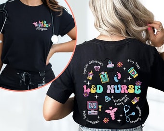 Custom L&D Nurse Shirt, Custom Labor And Delivery Nurse Shirt, Personalized Delivery Nurse TShirt Custom Maternity Nurse Group Nurse Apparel