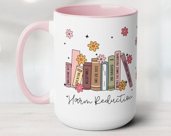 Taza de reducción de daños, regalo de agradecimiento a la enfermera de salud pública, taza de múltiples vías, taza de reducción de daños salva vidas, regalo de concientización sobre sobredosis