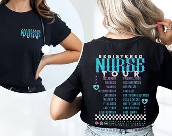 Nurse Tour Shirt Funny Nurse Shirt Cool Nurse Gift Nurse Life Shirt Registered Nurse World Tour Trendy Nurse Shirt Some Days I Rock It Shirt