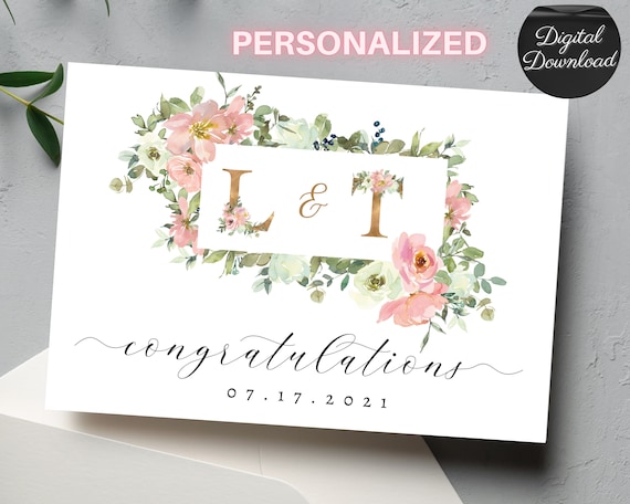 Etsy Wedding Card Printable