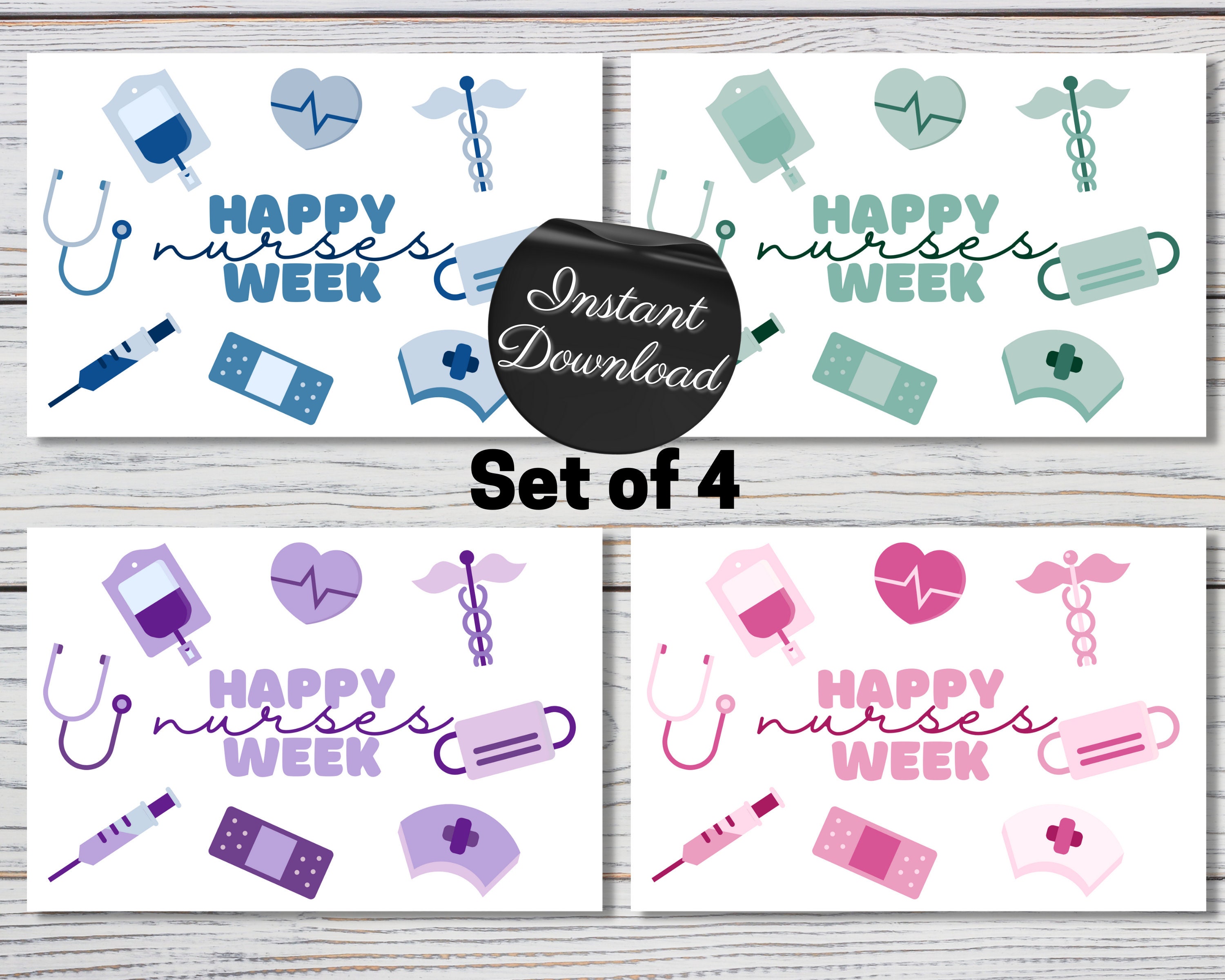 Happy Nurses Week Printable Greeting Card, Instant Download Nurses Week ...