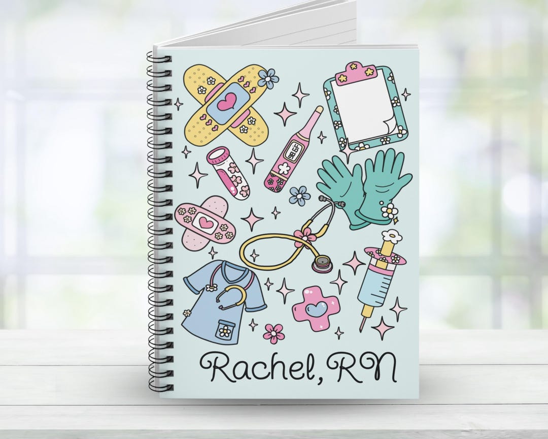 Nurse Things Personalized Notebook, Cute Custom Notebook for Nurse ...