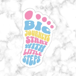 NICU Nurse Sticker, Big Journeys Start With Little Steps Sticker, NICU Mama Water Bottle Decal, Preemie Mama Sticker, Neonatal Nurse Sticker