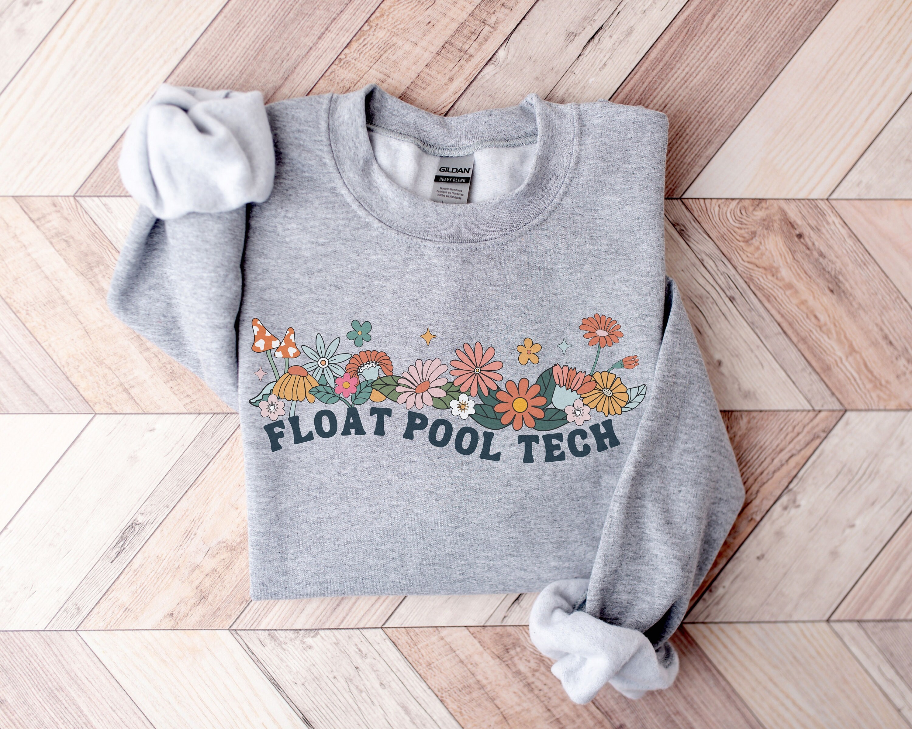 Pool Math Sweater Floral Float Pool Tech Sweatshirt, Float Pool PCT Crewneck Sweatshirt ...